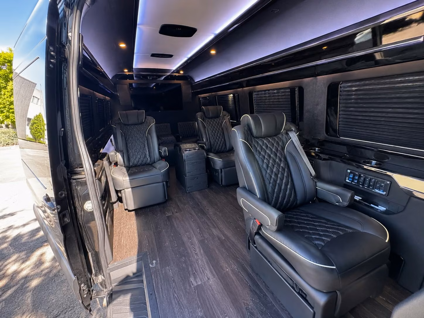 sprinter van with driver inside